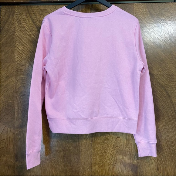 NWOT Barbie Cropped L Sweatshirt; Ski Club; Winter; Adorable; Pink; Holiday Snow - Picture 2 of 7